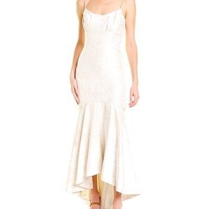 ML Monique Lhuillier Jacquard Midi Dress